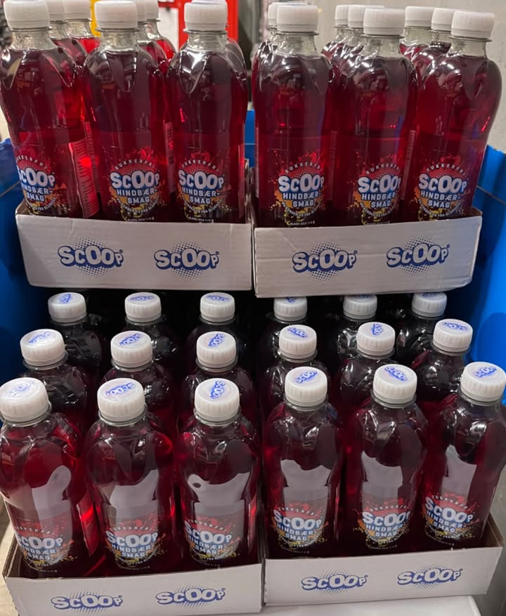 Meny Hobro tilbyder scoop saft hindbær til halv pris - bestil nu og afhent inden fredag