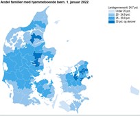 Hedensted kommune har flere børnefamilier end landsgennemsnittet
