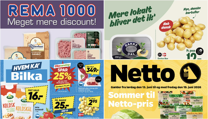 Danske jordbær til 25 kr. og Rema 1000 hakket kød til kun 29 kr. - se de lokale dagligvaretilbud