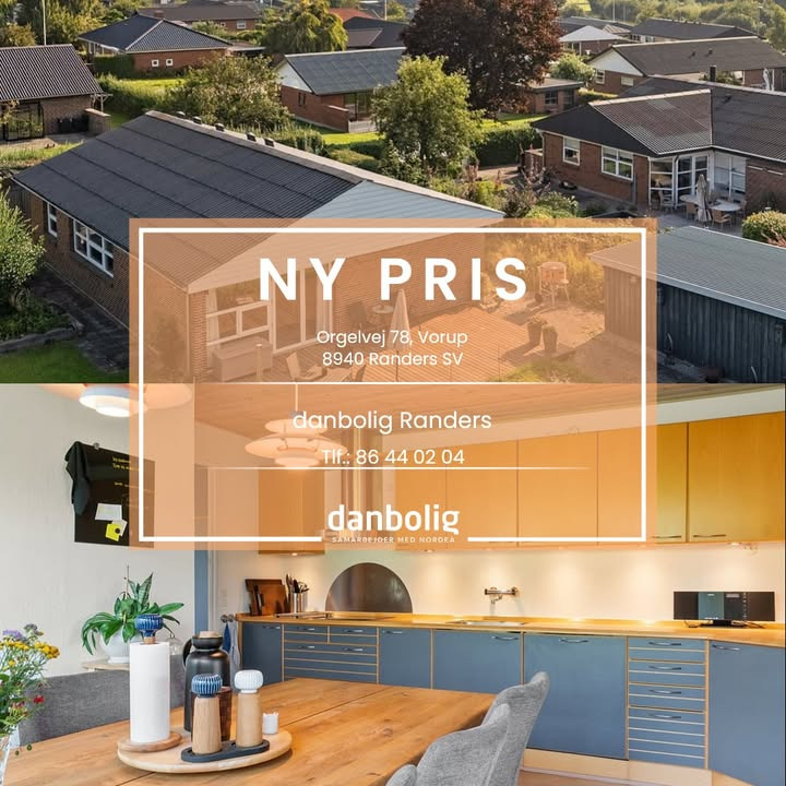 Ny pris på indflytningsklar etplansvilla i Musikkvarteret fra danbolig Randers