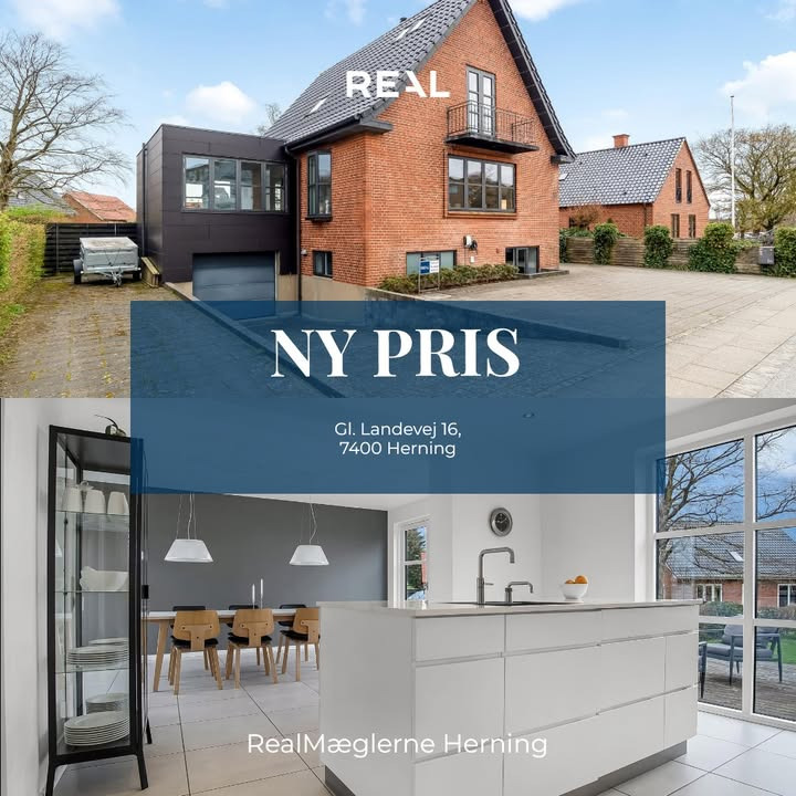 RealMæglerne Herning annoncerer ny pris på charmerende 3-plans villa i Herning centrum
