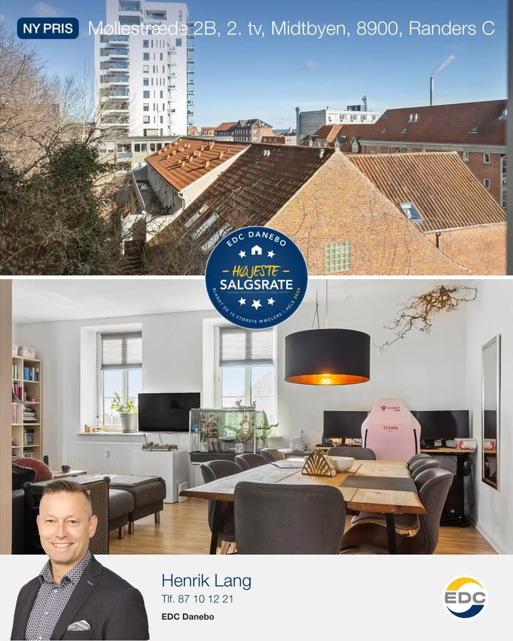 Ny pris på indbydende lejlighed i hjertet af Randers C