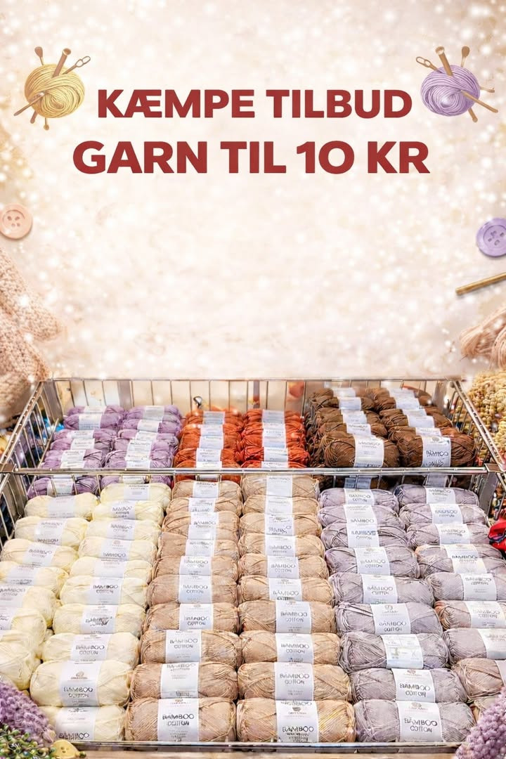 Meny Als tilbyder garn til kun 10 kr. stykket