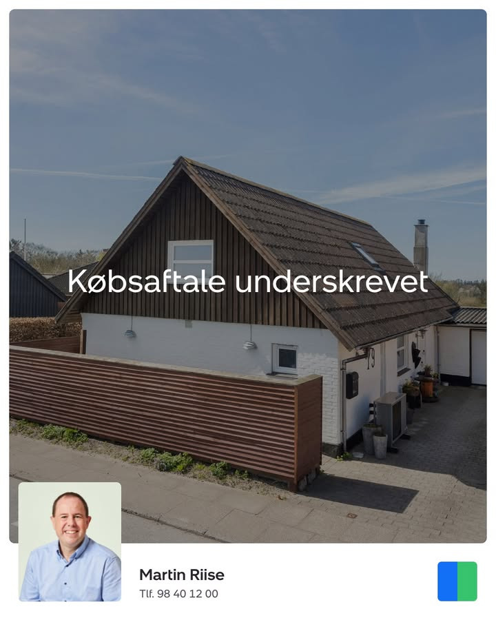 Nybolig Sæby A/S melder, at købsaftalen er underskrevet