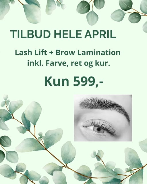 Bangs Beauty tilbyder april-tilbud på lash lift og brow lamination