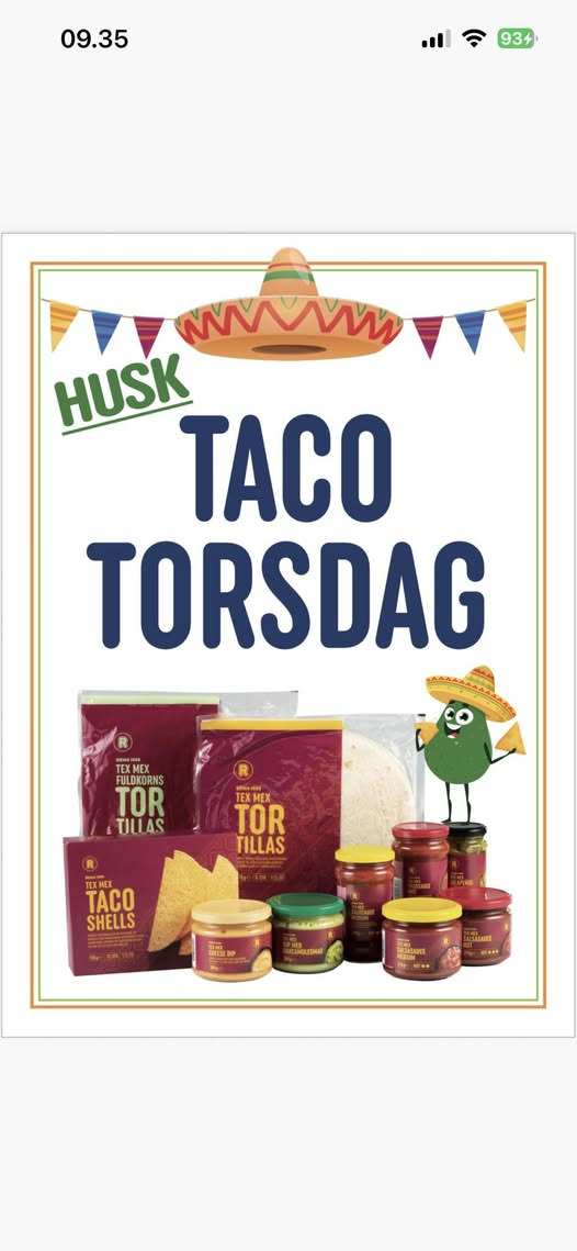 REMA 1000 Aalborg, Stenbjergvej inviterer til taco torsdag med tex mex tilbud
