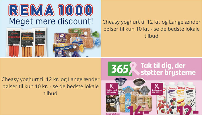 Cheasy yoghurt til 12 kr. og Langelænder pølser til kun 10 kr. - se de bedste lokale tilbud