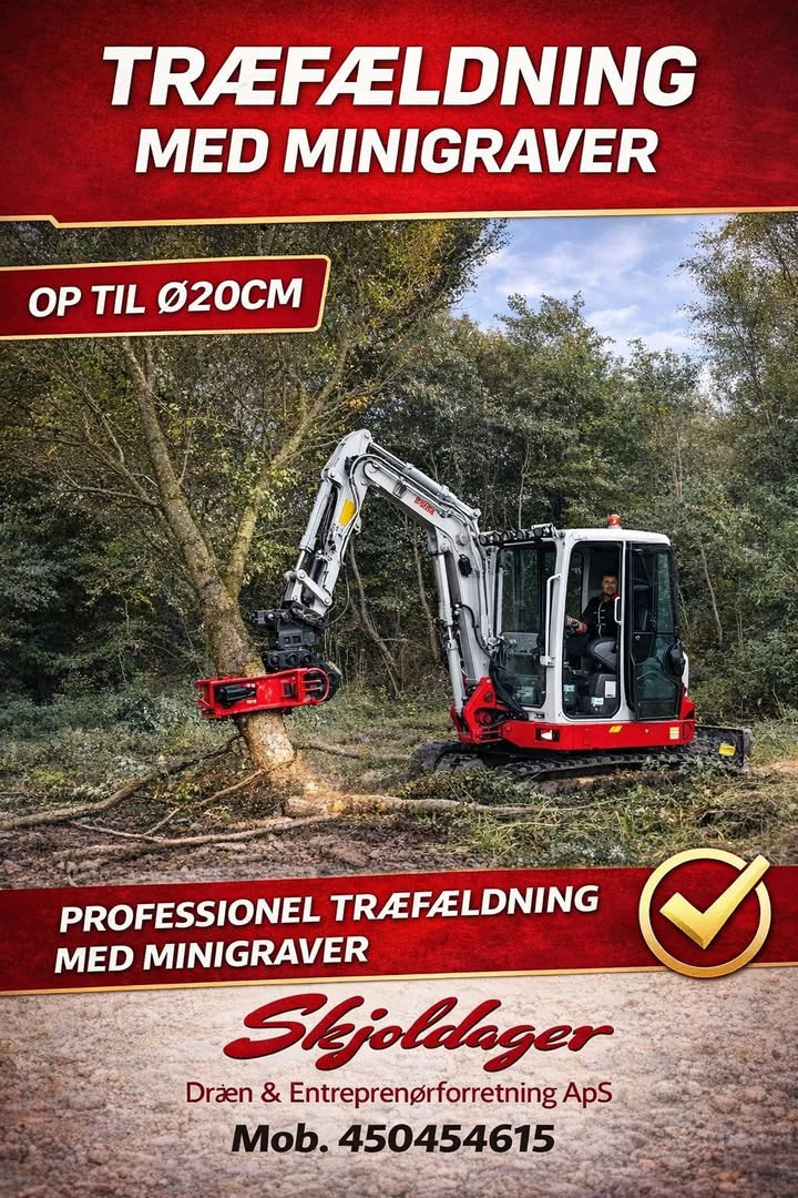 Skjoldager Dræn- & Entreprenørforrentning ApS tilbyder hjælp til træfældning efter stormen