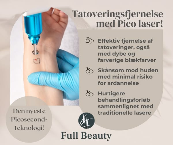 Full Beauty Aalborg tilbyder professionel og sikker laser tatoveringsfjernelse