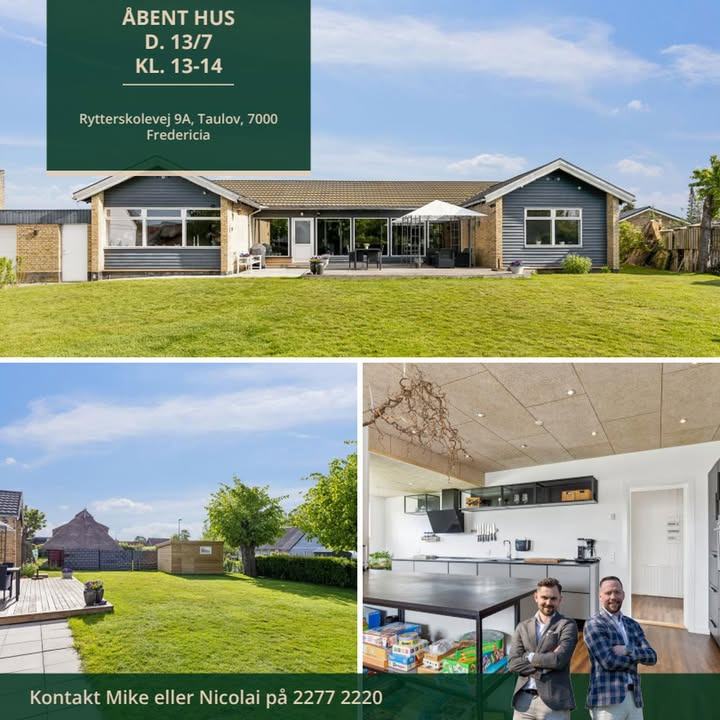 Ejendomsmægler Mike Andersen inviterer til åbent hus på charmerende etplansvilla i Fredericia