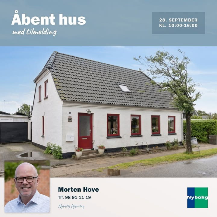 Nybolig Hjørring inviterer til åbent hus i charmerende villa med have og garage