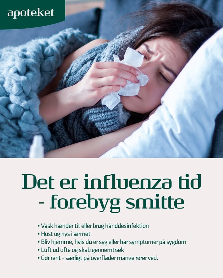 Ikast Apotek deler råd til at forebygge influenza og lindre symptomer