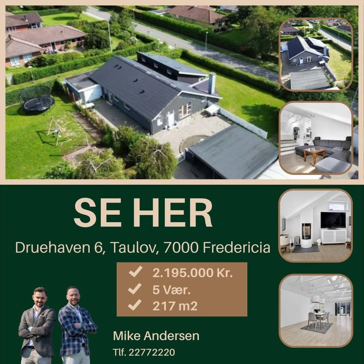 Nyt spændende boligemne i Druehaven fra Ejendomsmægler Mike Andersen