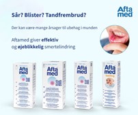 Herning Løve Apotek præsenterer Aftamed til smertelindring ved sår i munden