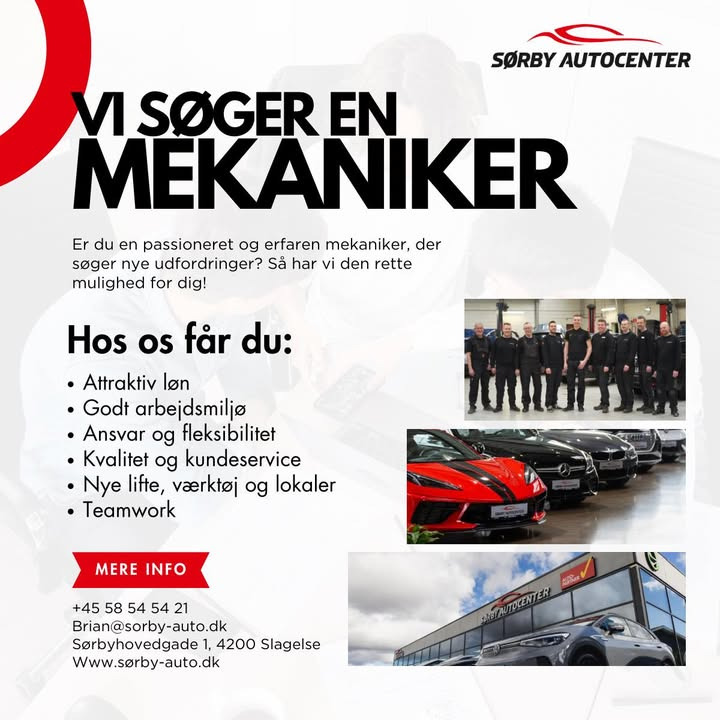 Sørby Autocenter søger nye medarbejdere med attraktive vilkår