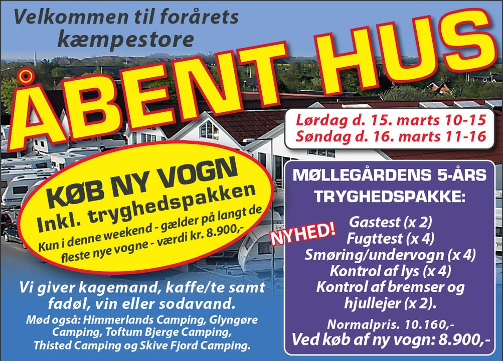Møllegårdens Camping inviterer til åbent hus med gode tilbud og lancering af tryghedspakke