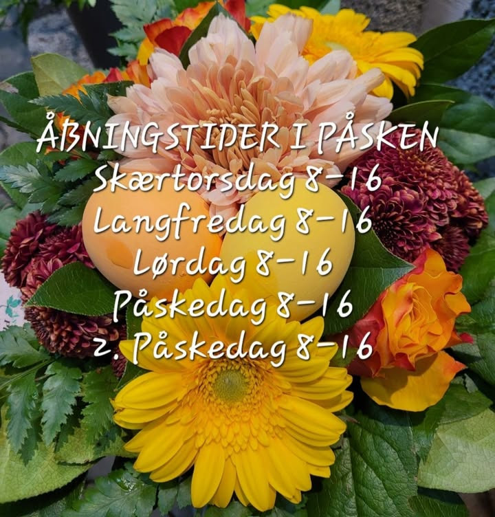 Asmild Plantecenter ApS informerer om åbningstider i påsken