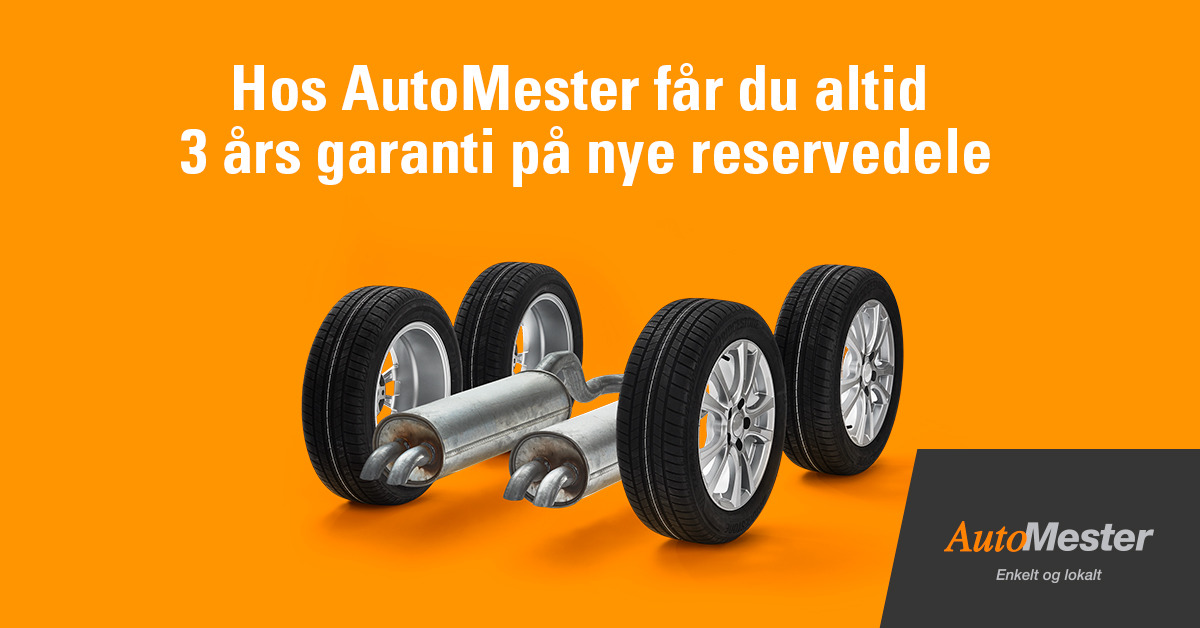 Gummi-Ole tilbyder 3 års garanti på nye reservedele ved service og reparationer