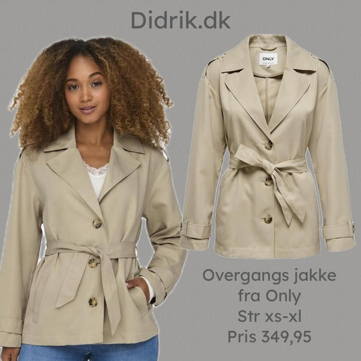 Trendy trenchcoat fra Only nu tilgængelig hos DIDRIK