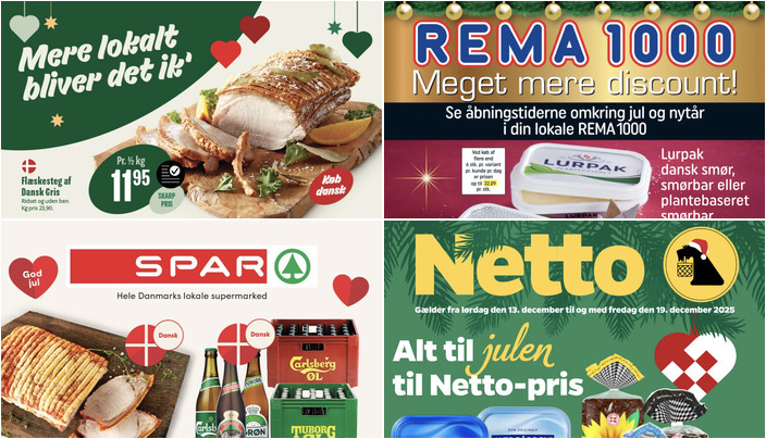 Flæskesteg til kun 11,95 kr. og Lurpak smør til 8 kr. - se de lokale tilbud