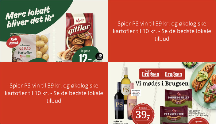 Spier PS-vin til 39 kr. og økologiske kartofler til 10 kr. - Se de bedste lokale tilbud