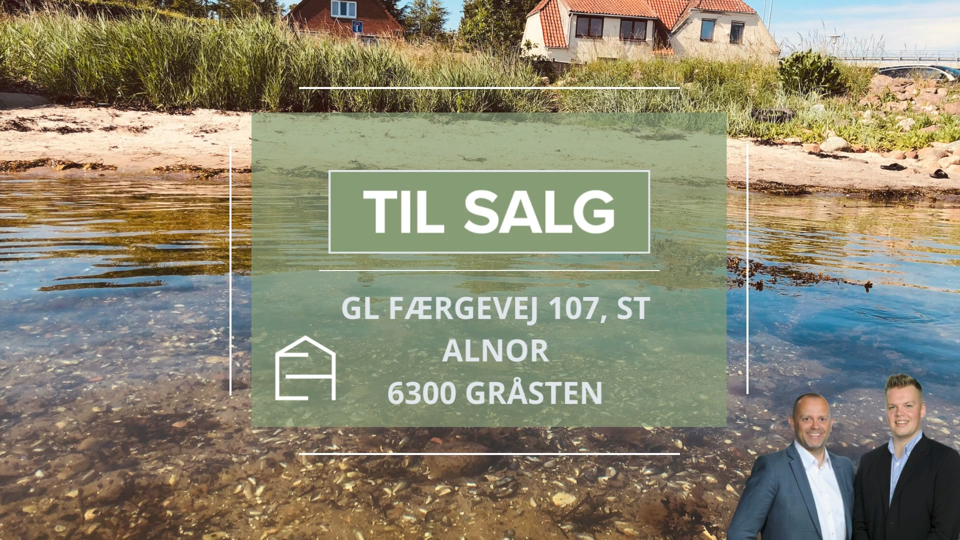 Ejenholm Bolig & Erhverv tilbyder ejendom direkte ved vandkanten på Gl. Færgevej 107 i Gråsten