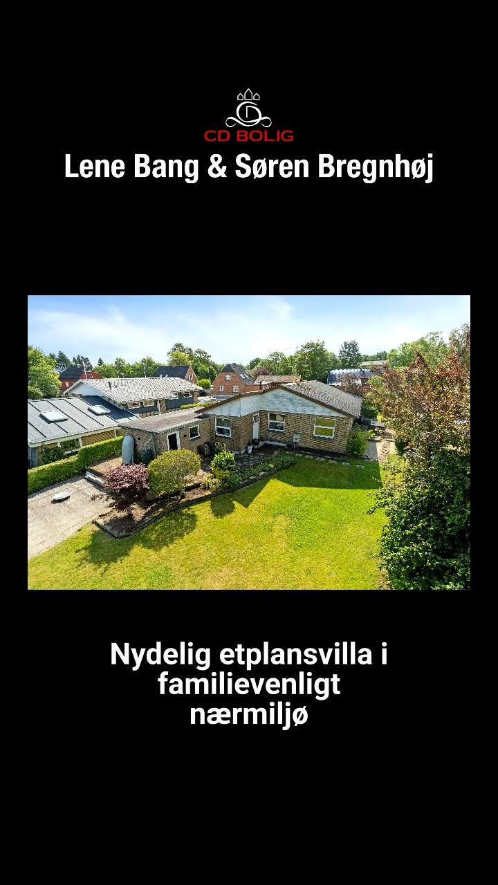 CD Bolig - Lene Bang & Søren Bregnhøj præsenterer: Familievenlig etplansvilla tæt på skole og natur i Silkeborg