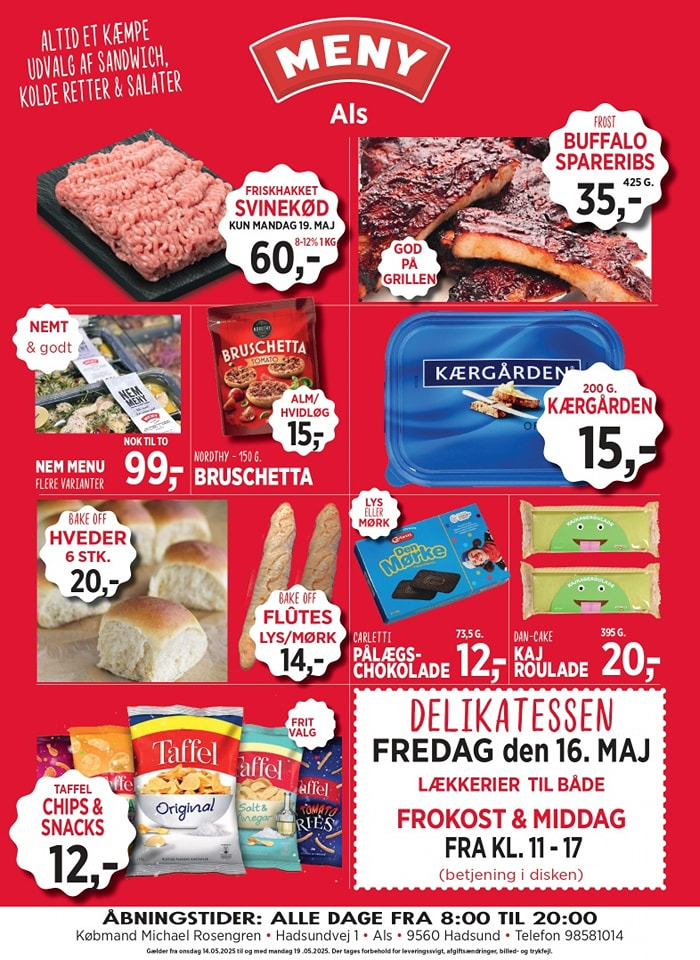 Meny Als præsenterer nye lokale priser fra onsdag til mandag