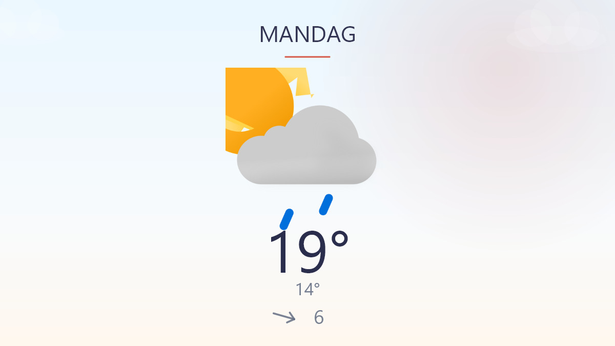 Mild dag med et lille regnstrøg