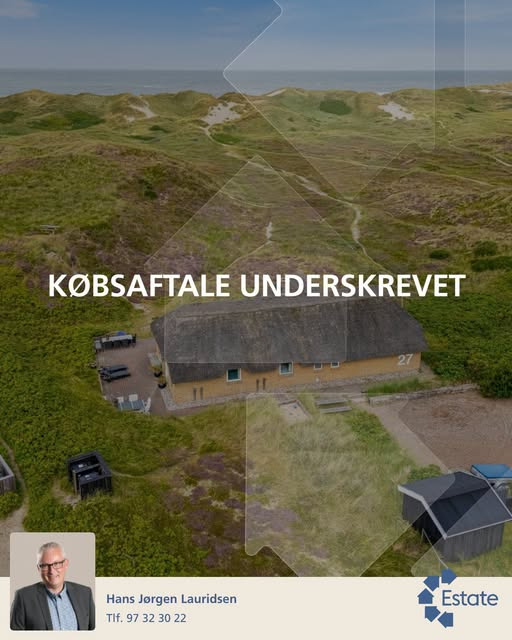 Estate Vestjylland melder om underskrevet købsaftale på fritidsbolig i Søndervig