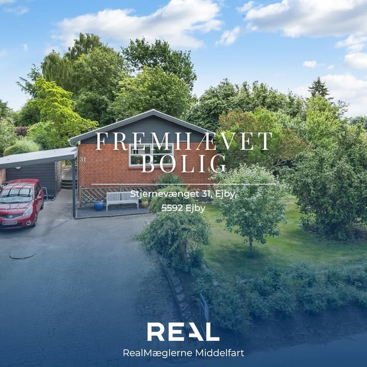 RealMæglerne Middelfart præsenterer flot istandsat bolig i Ejby med kælder og stor grund