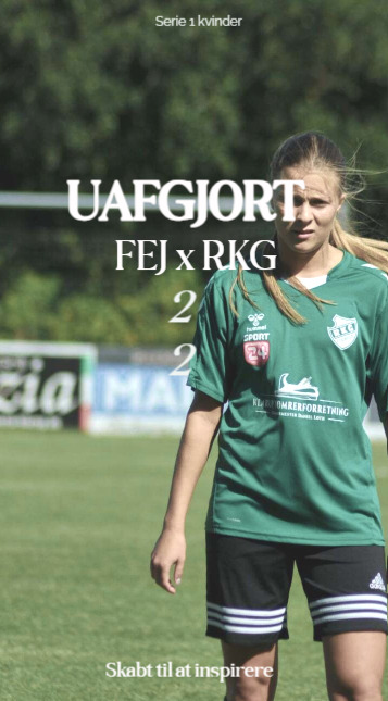 RKG Kvinder serie 1 kæmper sig til en 2-2 uafgjort mod FEJ Aalborg IF