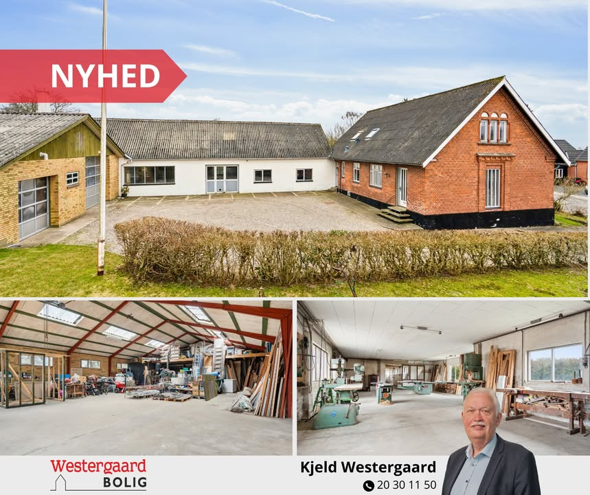 Westergaard Bolig præsenterer ejendom med bolig og tømrerværksted til salg