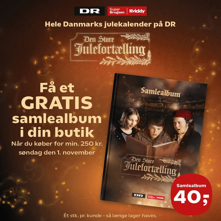 SuperBrugsen Hammerum giver gratis samlealbum til DR’s julekalender ved køb for mindst 250 kr.