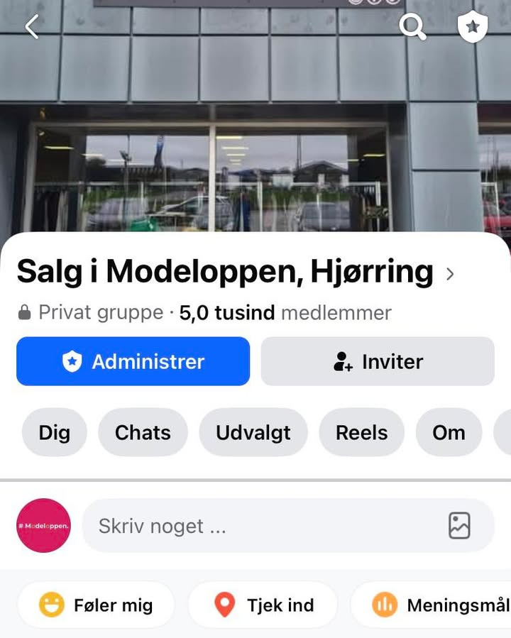 Modeloppen opfordrer til at deltage i Facebook-salgsgrupper for secondhand tilbud