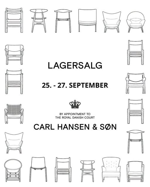 Lagersalg.com informerer om Carl Hansen & Søn lagersalg i Ejby