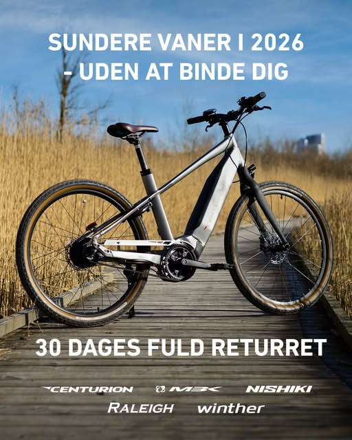 Start 2026 med sunde vaner: Elcykel på prøve i 30 dage hos Bike Repair