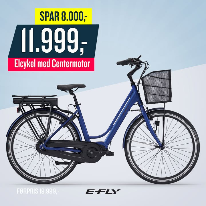 Sæby cykler annoncerer stort tilbud på E-Fly NOVA MAX med centermotor