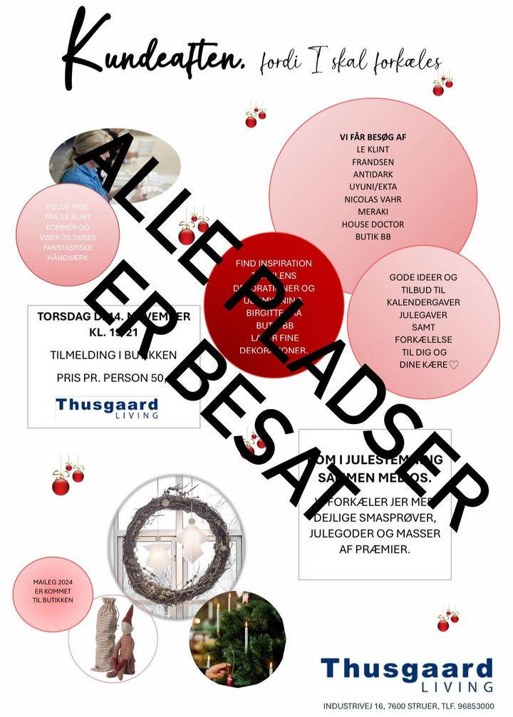 Thusgaard Living melder alt udsolgt til succesfuld kundeaften