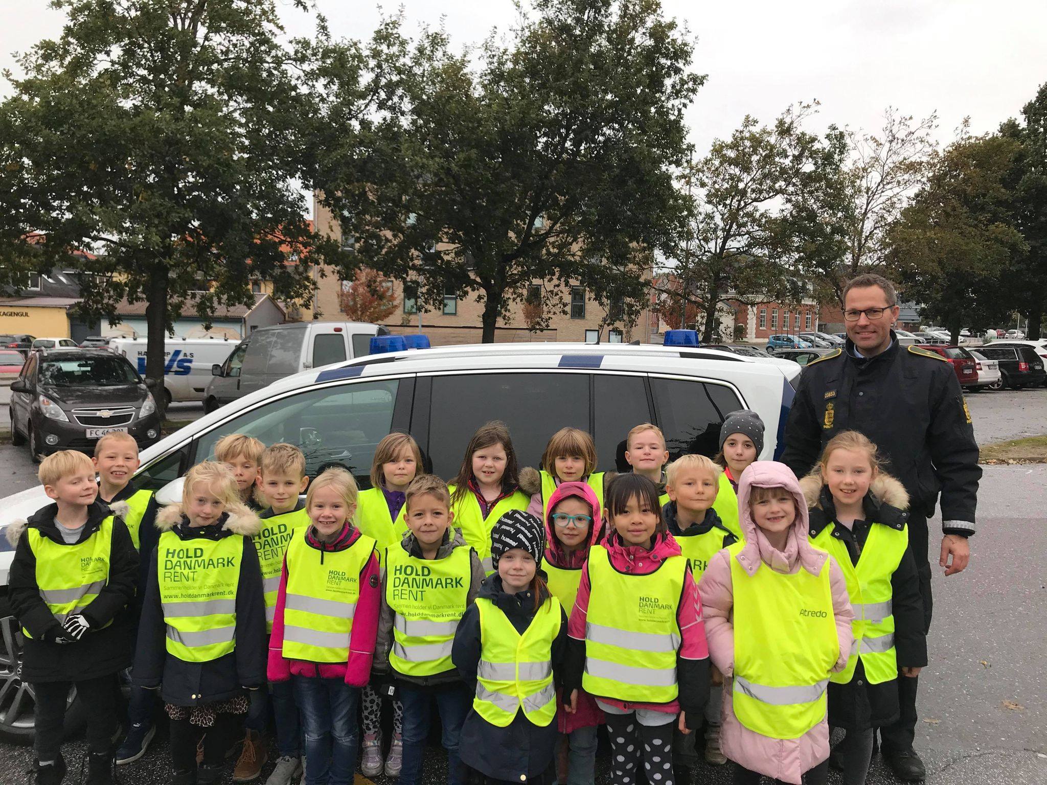 1. årgang på Hjørrings private realskole fik hjælp af politiet 