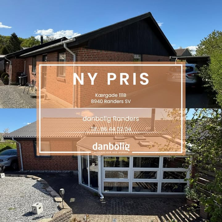 Ny pris på velbeliggende rækkehus i Randers ved danbolig Randers