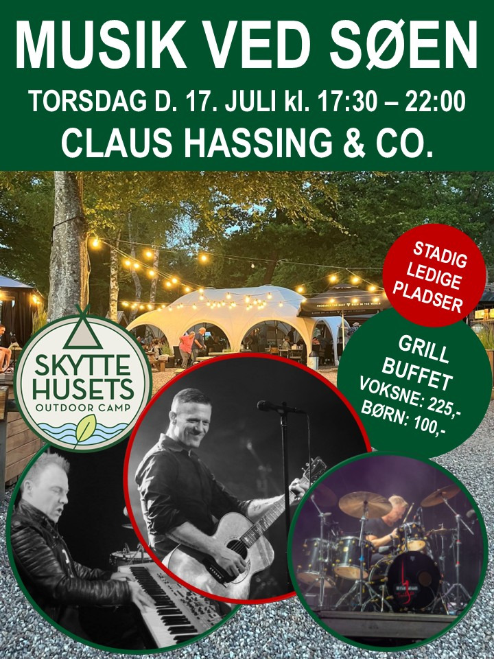 Skyttehusets Outdoor Camp inviterer til musikaften ved søen 17. juli