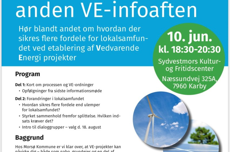 Informationsaften i Morsø om fremtiden for lokalsamfundet og VE-forliget