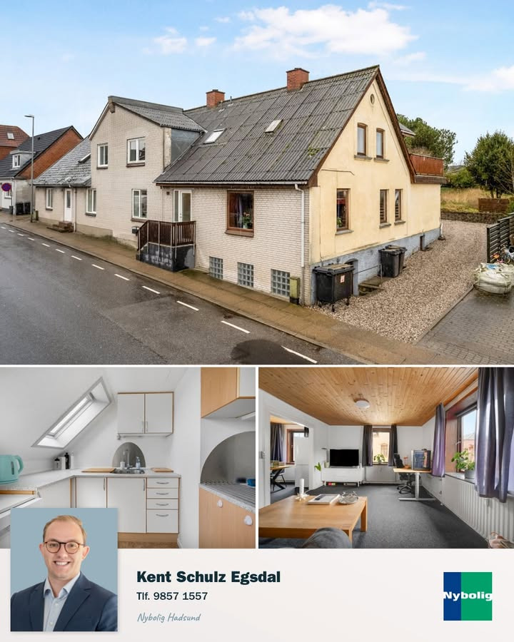 Nybolig Hadsund fremhæver unik ejendom med tre lejemål på Østergade 39 i Hadsund