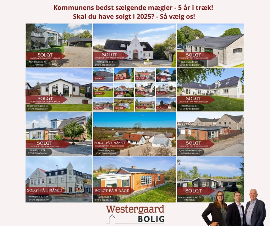 Sælg din bolig i 2025 med prisgaranti hos Westergaard Bolig