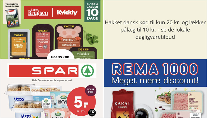 Hakket dansk kød til kun 20 kr. og lækker pålæg til 10 kr. - se de lokale dagligvaretilbud