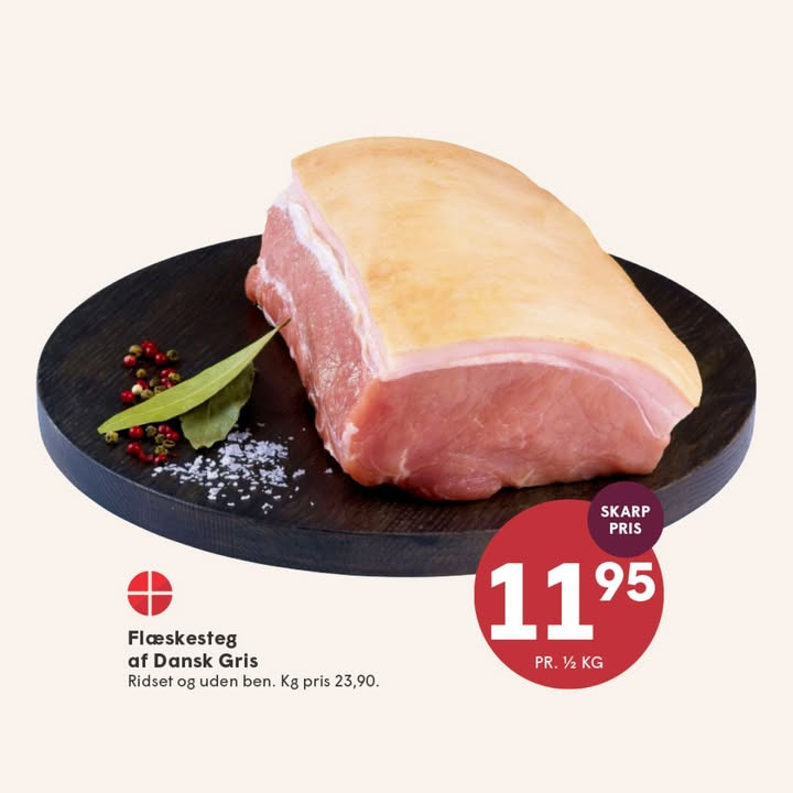 Flæskesteg til julemiddag hos SPAR SKALLERUP A/S