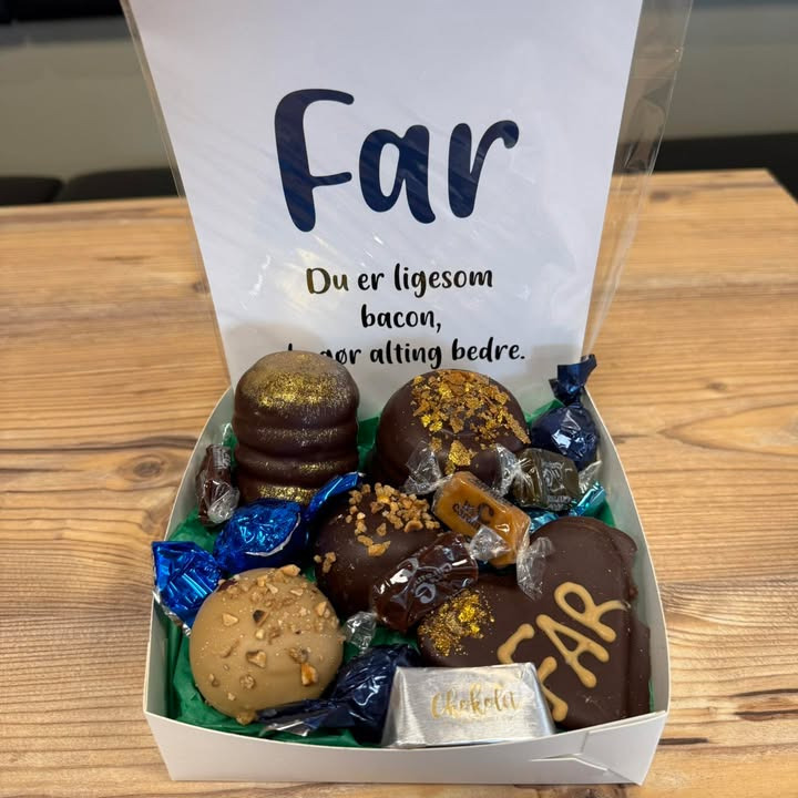 Chokolet holder farsdagskonkurrence om gave med kort til en værdi af 240 kroner