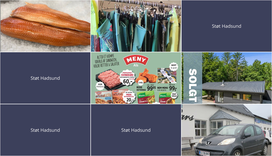 Nyt fra Rie & Henrik's Tøjbiks v/Rie Olesen, Nybolig Hadsund, Havnens Fisk Øster Hurup og 2 andre