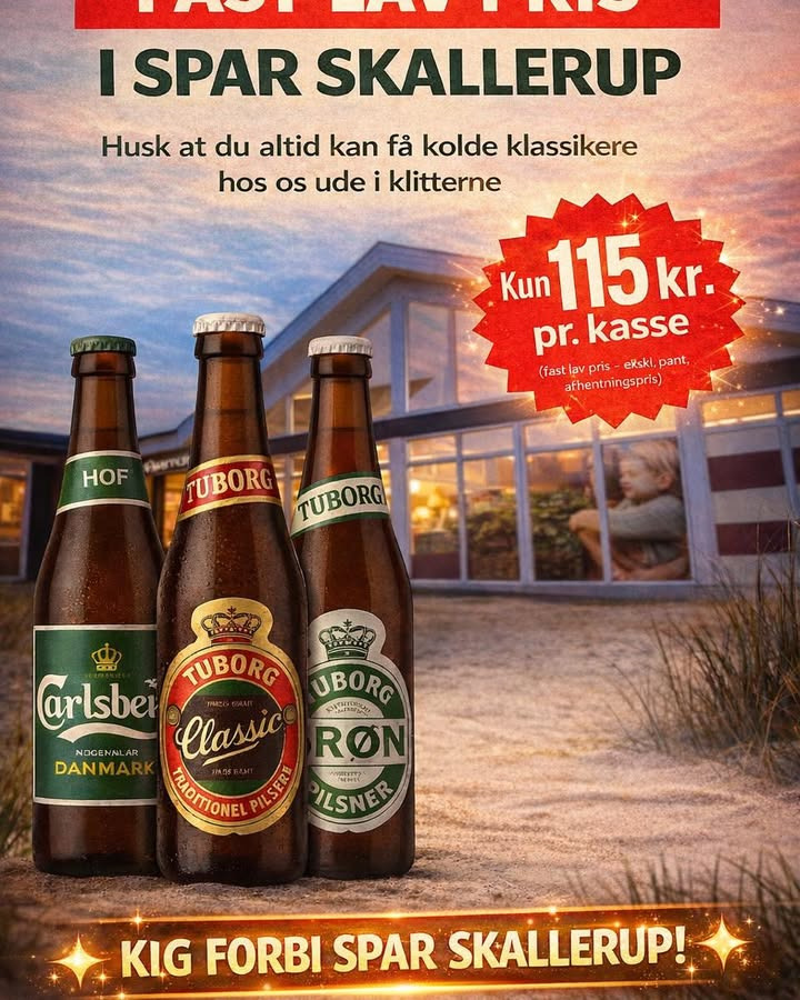 Spar Skallerup tilbyder fast lav pris på kolde øl